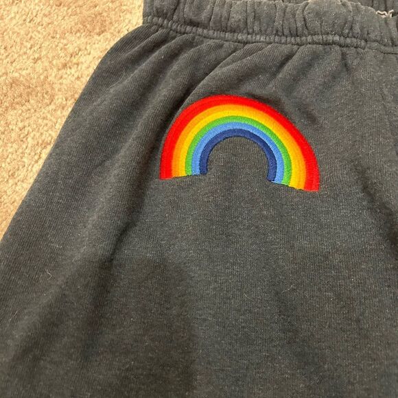 Aviator Nation Charcoal Rainbow Embroidered Sweatpants - Picture 5 of 7